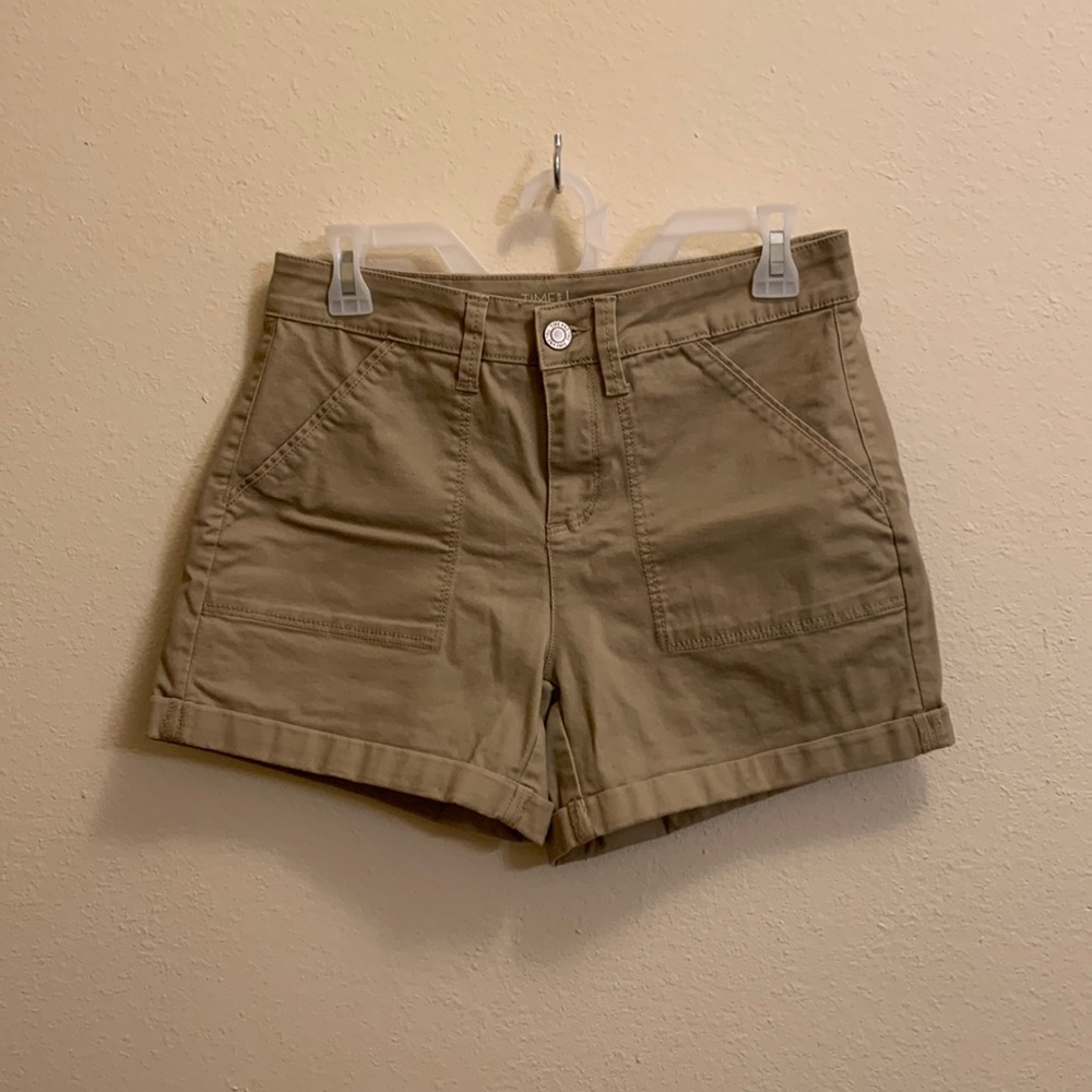 Time and Tru tan shorts